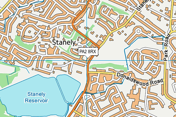 PA2 8RX map - OS VectorMap District (Ordnance Survey)