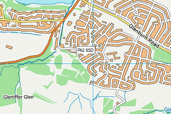 PA2 8SD map - OS VectorMap District (Ordnance Survey)