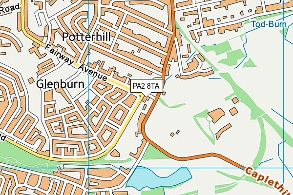 PA2 8TA map - OS VectorMap District (Ordnance Survey)