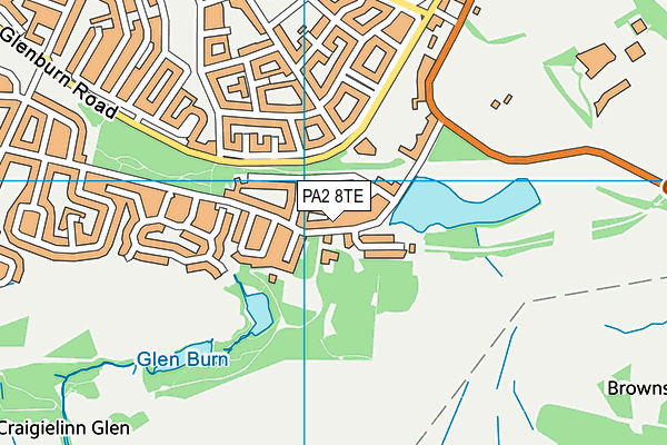 PA2 8TE map - OS VectorMap District (Ordnance Survey)