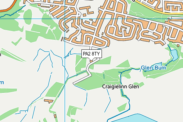 PA2 8TY map - OS VectorMap District (Ordnance Survey)