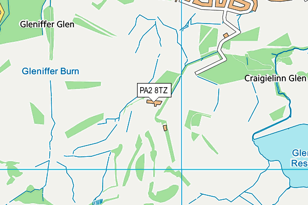 PA2 8TZ map - OS VectorMap District (Ordnance Survey)