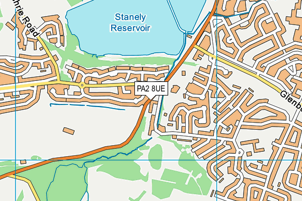 PA2 8UE map - OS VectorMap District (Ordnance Survey)