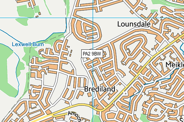 PA2 9BW map - OS VectorMap District (Ordnance Survey)