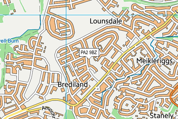 PA2 9BZ map - OS VectorMap District (Ordnance Survey)