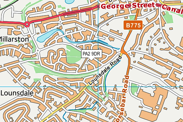 PA2 9DR map - OS VectorMap District (Ordnance Survey)