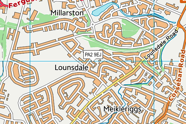 PA2 9EJ map - OS VectorMap District (Ordnance Survey)