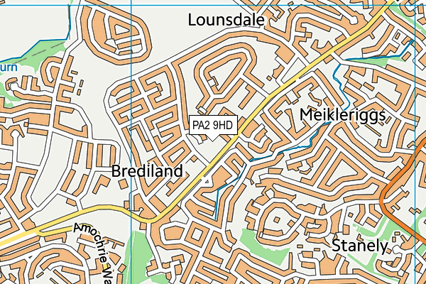 PA2 9HD map - OS VectorMap District (Ordnance Survey)