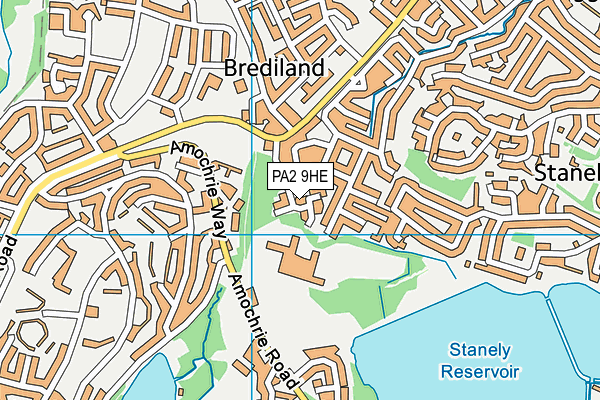 PA2 9HE map - OS VectorMap District (Ordnance Survey)