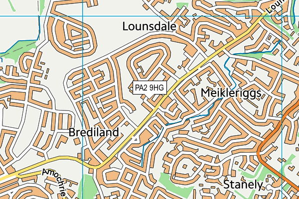 PA2 9HG map - OS VectorMap District (Ordnance Survey)