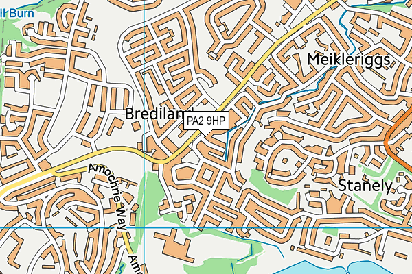 PA2 9HP map - OS VectorMap District (Ordnance Survey)