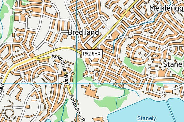 PA2 9HX map - OS VectorMap District (Ordnance Survey)