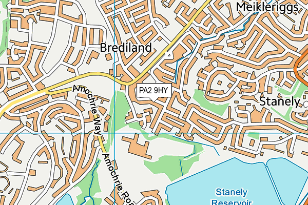 PA2 9HY map - OS VectorMap District (Ordnance Survey)