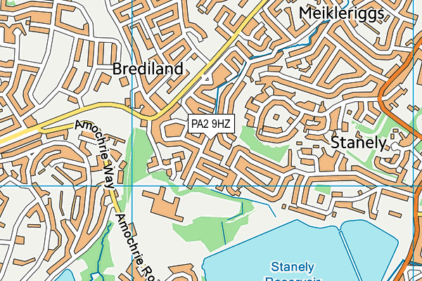 PA2 9HZ map - OS VectorMap District (Ordnance Survey)