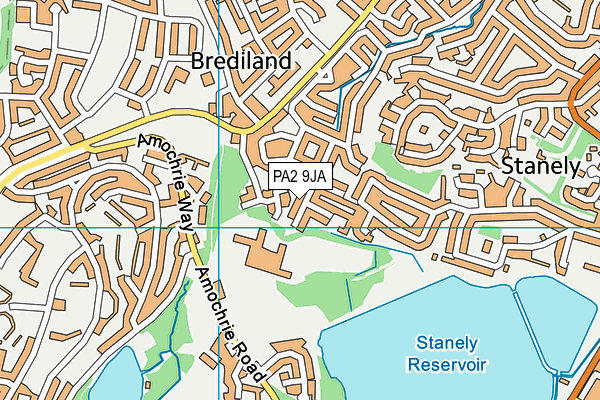PA2 9JA map - OS VectorMap District (Ordnance Survey)