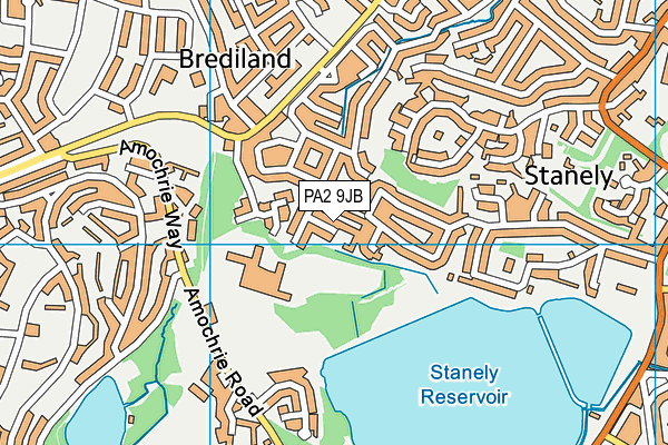 PA2 9JB map - OS VectorMap District (Ordnance Survey)