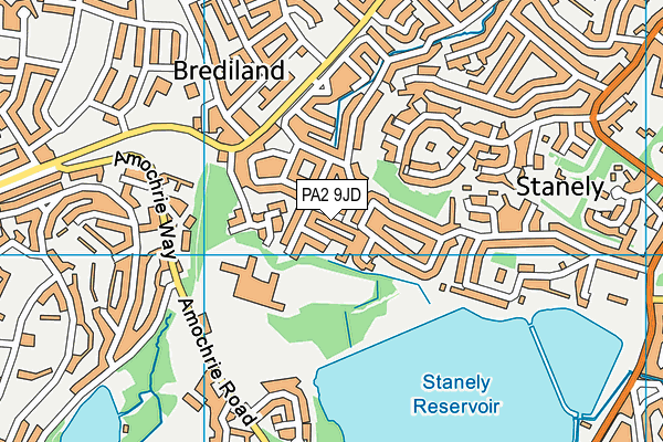 PA2 9JD map - OS VectorMap District (Ordnance Survey)