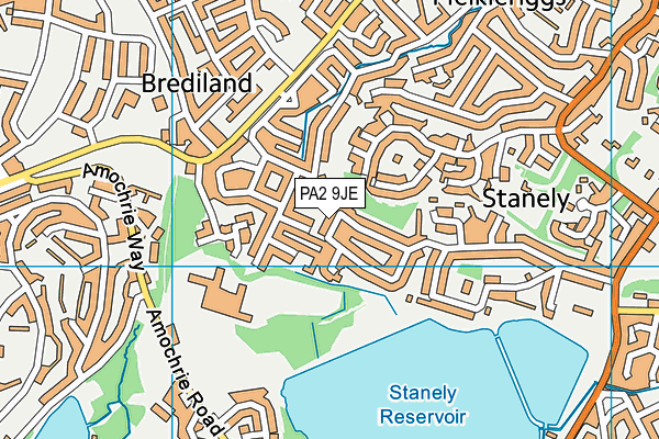 PA2 9JE map - OS VectorMap District (Ordnance Survey)