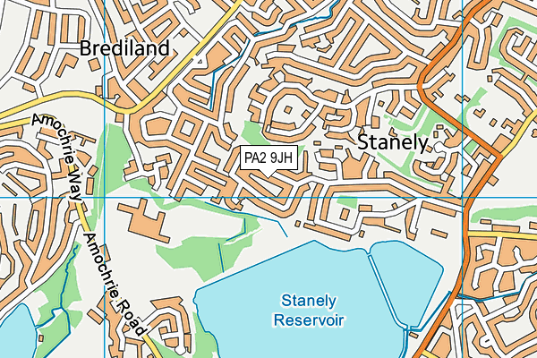PA2 9JH map - OS VectorMap District (Ordnance Survey)