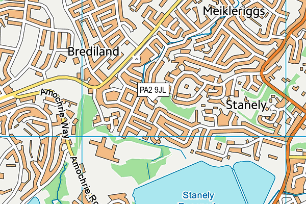 PA2 9JL map - OS VectorMap District (Ordnance Survey)