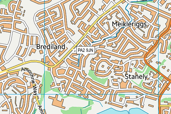 PA2 9JN map - OS VectorMap District (Ordnance Survey)