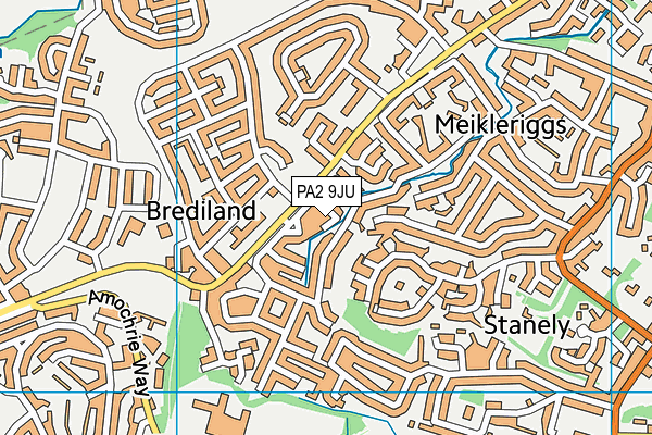 PA2 9JU map - OS VectorMap District (Ordnance Survey)