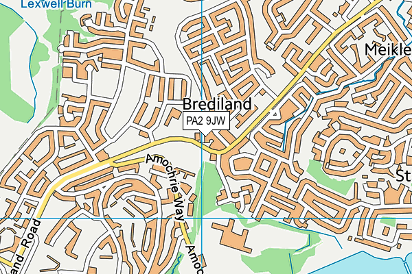 PA2 9JW map - OS VectorMap District (Ordnance Survey)