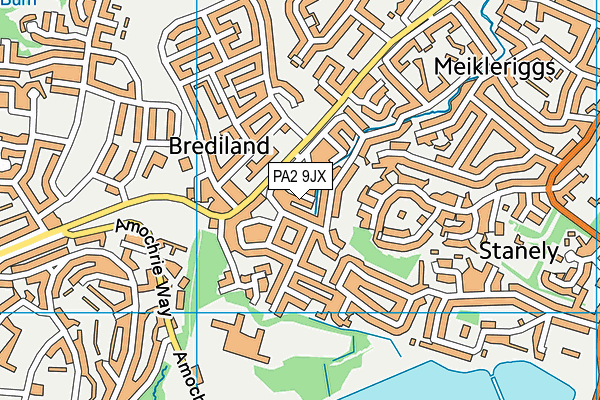 PA2 9JX map - OS VectorMap District (Ordnance Survey)