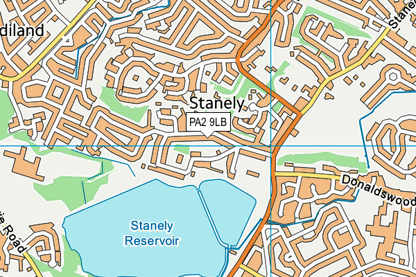 PA2 9LB map - OS VectorMap District (Ordnance Survey)