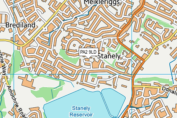 PA2 9LD map - OS VectorMap District (Ordnance Survey)