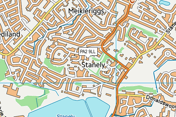 PA2 9LL map - OS VectorMap District (Ordnance Survey)
