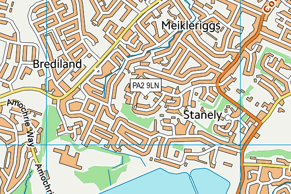 PA2 9LN map - OS VectorMap District (Ordnance Survey)