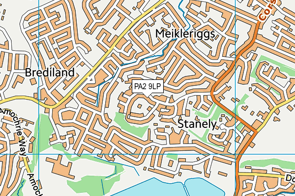 PA2 9LP map - OS VectorMap District (Ordnance Survey)