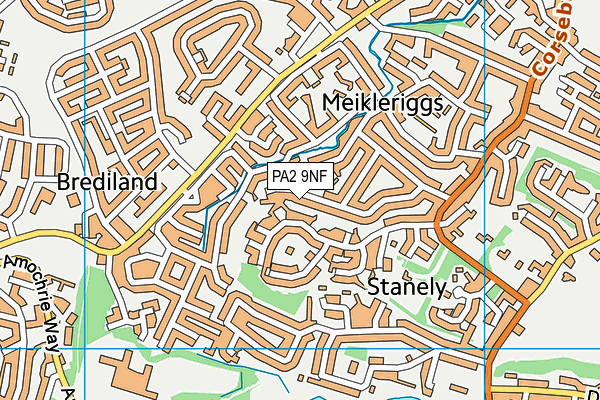 PA2 9NF map - OS VectorMap District (Ordnance Survey)