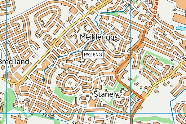 PA2 9NG map - OS VectorMap District (Ordnance Survey)