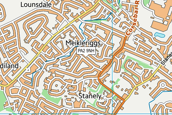 PA2 9NH map - OS VectorMap District (Ordnance Survey)