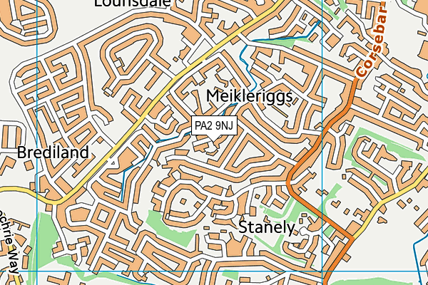 PA2 9NJ map - OS VectorMap District (Ordnance Survey)