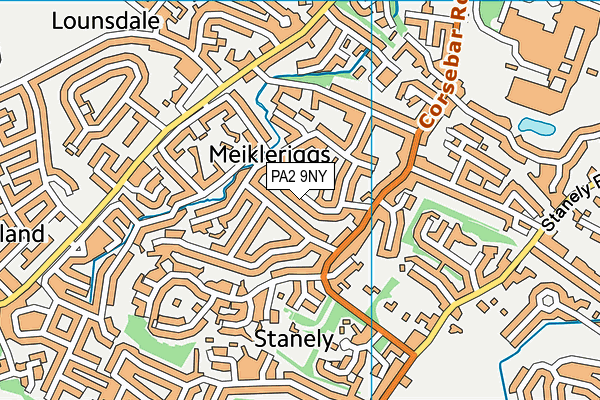 PA2 9NY map - OS VectorMap District (Ordnance Survey)