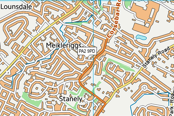 PA2 9PD map - OS VectorMap District (Ordnance Survey)