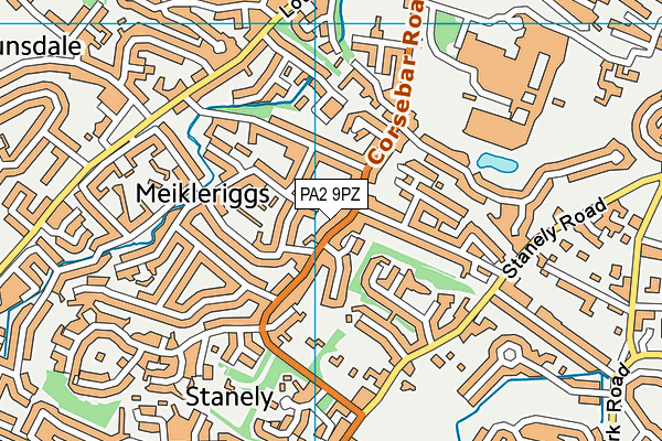 PA2 9PZ map - OS VectorMap District (Ordnance Survey)