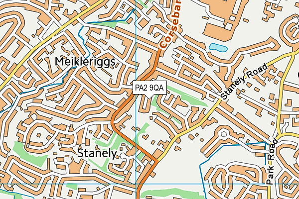 PA2 9QA map - OS VectorMap District (Ordnance Survey)