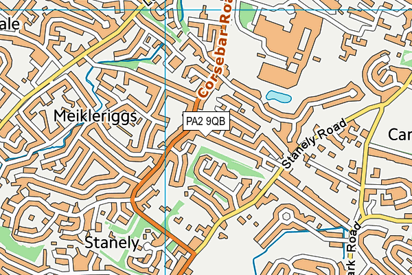 PA2 9QB map - OS VectorMap District (Ordnance Survey)
