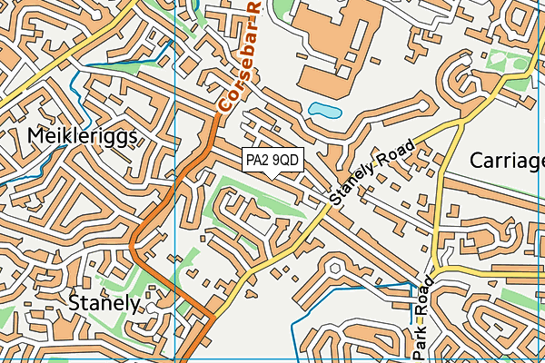 PA2 9QD map - OS VectorMap District (Ordnance Survey)