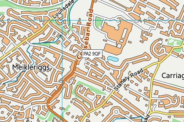 PA2 9QF map - OS VectorMap District (Ordnance Survey)
