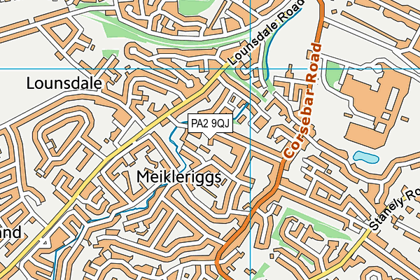 PA2 9QJ map - OS VectorMap District (Ordnance Survey)