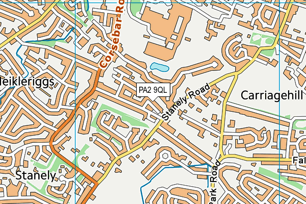 PA2 9QL map - OS VectorMap District (Ordnance Survey)