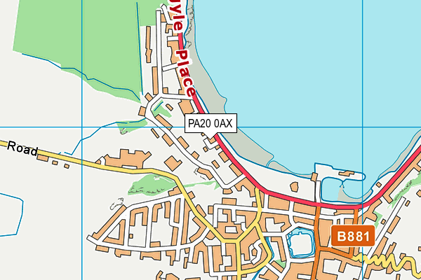 PA20 0AX map - OS VectorMap District (Ordnance Survey)