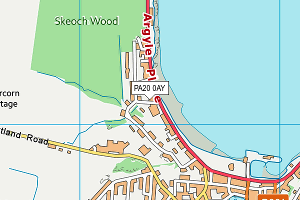 PA20 0AY map - OS VectorMap District (Ordnance Survey)