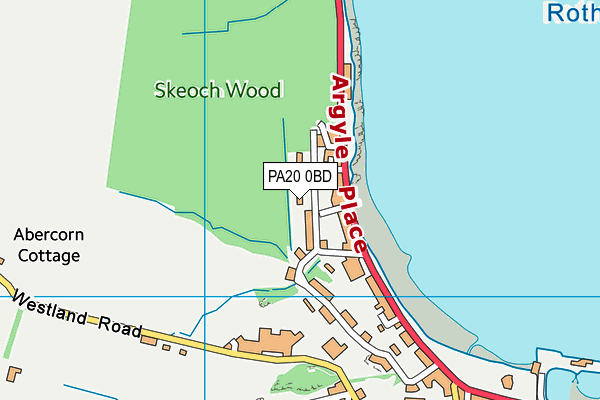 PA20 0BD map - OS VectorMap District (Ordnance Survey)