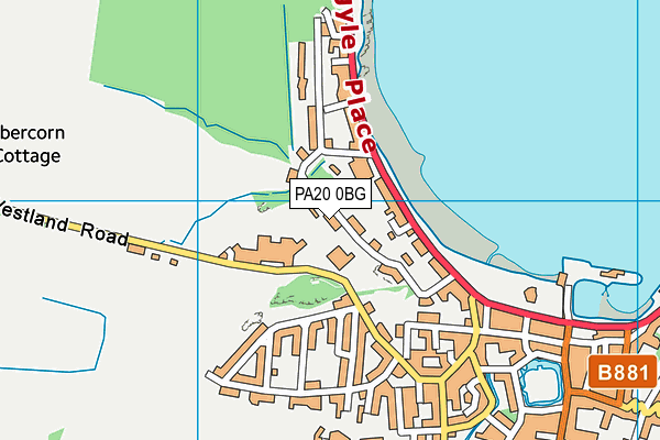 PA20 0BG map - OS VectorMap District (Ordnance Survey)